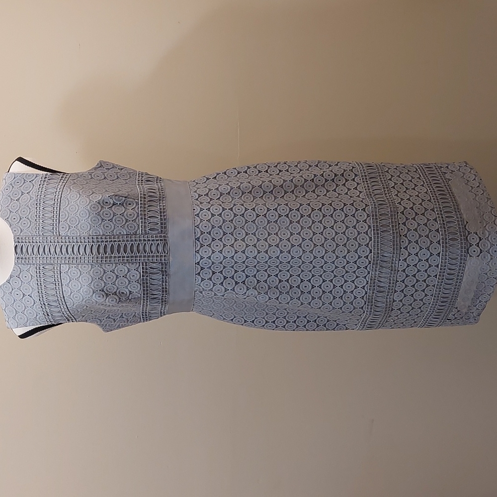 Antonio Melani Fitted Formal Lace Dress in Neutral Gray NWOT Size 6